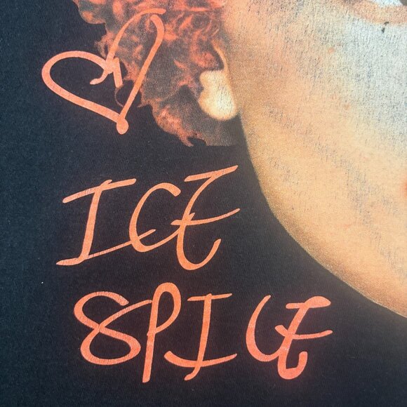 Ice Spice Big Head Shirt Medium Relaxed Cotton Graphic Print Crewneck Rap Tee - Picture 10 of 10